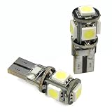 T10 5 SMD 5050 SMD 2 PCS 194 168 W5W SUPER BRIGHT LED WEDGE BULB INTERIOR LIGHT