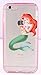 iPhone 6s (4.7) Ariel Disney Princess Holding Apple High Quality Transparent Silicone Case with Solid Bumper
