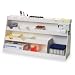 TrippNT 50377 White PVC Plastic BenchBooster Workstation, 21 Compartments, Extra Large, 30" Width x 16" Height x 10" Depth