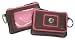 Brown & Pink Collegiate ID key ring wallet w/ Silver Emblem