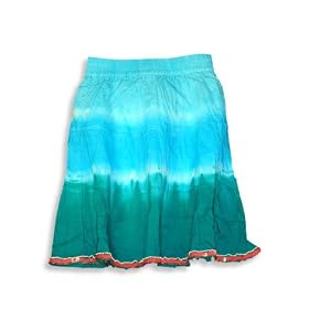 Cool Island - Girls 3 Tier Wrinkle Look Skirt, Blue
