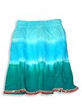 Cool Island - Girls 3 Tier Wrinkle Look Skirt, Blue