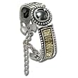 Chaos De Profundis Hinged Bracelet with brass inlay