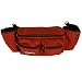 Diaper Dude Mini Diaper Bag, Brick Red with Black Zippers