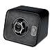 Wolf Designs Black Genuine Leather Travel Watch Rotator #452402