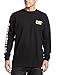 Caterpillar Men's Trademark Banner Long Sleeve Tee Shirts with Center Back Neck Wire Management Loop and CAT Logo, Black, Large Tall