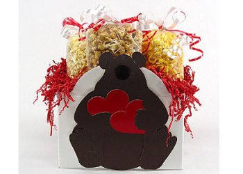 Bear and Hearts - Gourmet Popcorn Creation by America's Favorite Gourmet Popcorn Company -... by Cornzapoppin