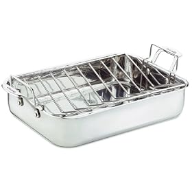 Cuisinart Chef's Classic Stainless-Steel 16-Inch Rectangular Roaster With Rack