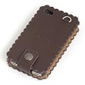 シンラクリエイション iPhone4/4S専用フラップタイプレザーケース Sweets Case Biscuit ブラウン SCI 002-BW