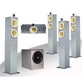 Crystal Acoustics TX-T Home Theater Speaker System with 12 THX SELECT Certified Subwoofer, Silver