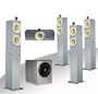 Crystal Acoustics TX-T Home Theater Speaker System with 12" THX SELECT Certified Subwoofer, Silver