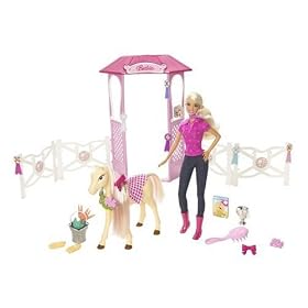 BARBIE Groom & Glam Doll & Stable