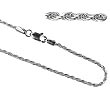 Men's Italian Diamond Cut Platinum Overlay CAREFREE Sterling Silver Rope Chain (22")