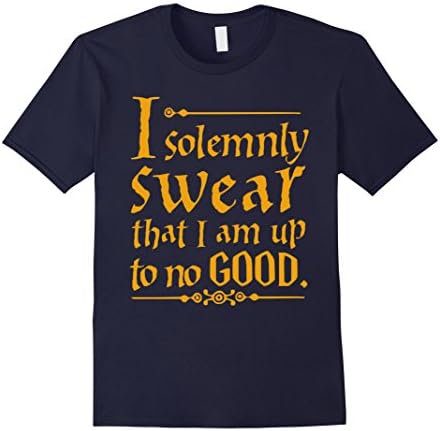 Men's I Solemnly Swear That I Am Up To No Good T shirt for Young 2XL Navy