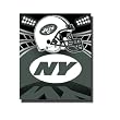 New York Jets Light Weight Fleece NFL Blanket (Shadow Series) (50""x60"")