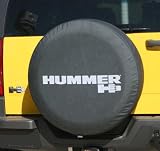 Boomerang Soft Tire Cover w/ non-Reflective Logo - Black Denim, for the 2006 Hummer H3