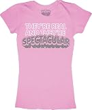 Seinfeld They're Real and They're Spectacular Junior's Tee T-Shirt Pink