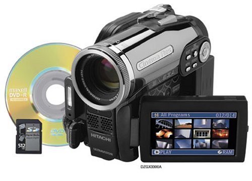 Hitachi DZ-GX3300A 3.3MP DVD Camcorder with 10x Optical Zoom