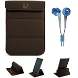 Brown Nubuck Cover Sleeve Carrying Case can easily be converted to a stand  ....