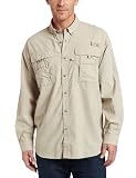 Columbia Men's Bahama II Long Sleeve Shirt, Fossil, X-Large