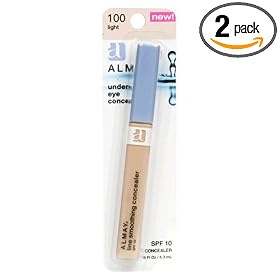 Almay Line Smoothing Concealer with SPF 10, Light 100, 0.18-Ounce Packages (Pack of 2)
