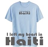 T-Shirt Light Blue  Retro Hearth Haiti  Country