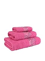 Flor De Algodón Juego De Toallas Hypnos (Fucsia)