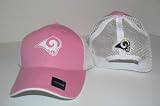 NFL St Louis Rams Women Pink Trucker Baseball Hat