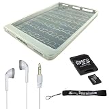 Sony Reader eBook PRS-600 Carrying Case Kit, Package Includes a Synthetic Durable Silicone Skin Case + Also includes a 4GB Mini SD and Adapter + Stereo In-Ear Headphones (White) + package also comes with a 4-inch eBigvalue TM Determination Hand Strap
