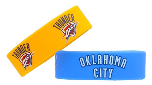 Oklahoma City Thunders Rubber Silicone Bracelet Wristband 2 Pack - Official
