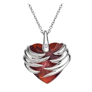 Hot Diamonds Angel Heart Magma Pendant Made with Swaroski Elements of 46cm
