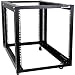 StarTech.com 12U 4 Post Server Equipment Open Frame Rack Cabinet with Adjustable Posts & Casters 4POSTRACK12A (Black)