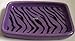WPM 19 Piece Bath Accessory Set Purple Zebra Bathroom Rugs & Shower Curtain & Accessories