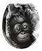 Wenko 18796100 Monkey Toilet Seat - Rust-Free Stainless Steel Attachments Duroplast