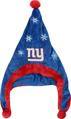 New York Giants NFL Official Team logo Stadium Dangle Santa Hat *NEW ITEM*