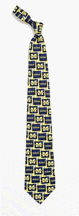 Michigan Wolverines Pattern 2 All Silk Adult Tie From Eagle Wings