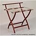 Wooden Mallet WallSaver Luggage Rack,Tapestry Straps, Mahogany