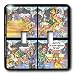Londons Times Funny Cat Cartoons - Expresso Cat at Starbucks - Light Switch Covers - double toggle switch Image