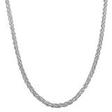 Sterling Silver 2.6-mm Round Wheat Chain
