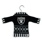 Pack of 3 NFL Oakland Raiders Sweater Christmas Ornaments on Hangers