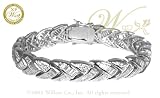 WILLOW XPRESS: *17 CT DIAMOND CZ HERRINGBONE BRACELET*