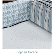 Boppy Organic Crib Bumper Slipcover, Elephant Parade Boppy Organic Crib Bumper Slipcover, Elephant Parade