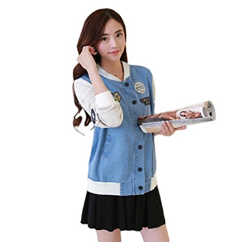 レディース ジャケット Ｇジャン ジージャン ジーンズ アウター コート シャツ ブラウス 春 秋 デニム コットン 長袖 野球 ユニフォーム 虎 ワッペン ショート 美脚 ビーチ リゾート 通勤 レジャー パーティ 水着 キュート 可愛いスカーフ付き KK309