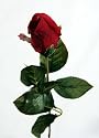 Artificial Silk Rose Single Stem - 56cm, Red