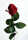 from JustArtificial Artificial Silk Rose Single Stem - 56cm, Red