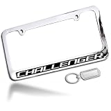 Challenger License Plate Frame Chrome Metal and Key Chain Combo by Gregs Automotive LLC