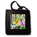 Flowers Collage collection of flowers and organic matter arranged in natural scene - Black Tote Bag 14w X 14h X 3d