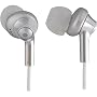 Panasonic RP-HJE300 Portable Earbud Headphones with Carrying Pouch (Silver)