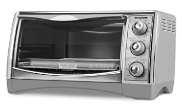 Black & Decker CTO4500S 6-Slice CounterTop Convection Oven with Pizza Bump Stainless Steel