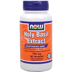 NOW Foods Holy Basil Extract , 500mg, 90 Vcaps: Health &amp; Personal Care